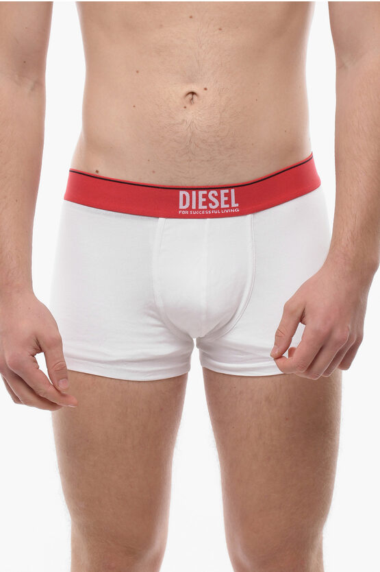 Diesel Stretch Cotton Umbx-damien Boxer With Back Print In Multi
