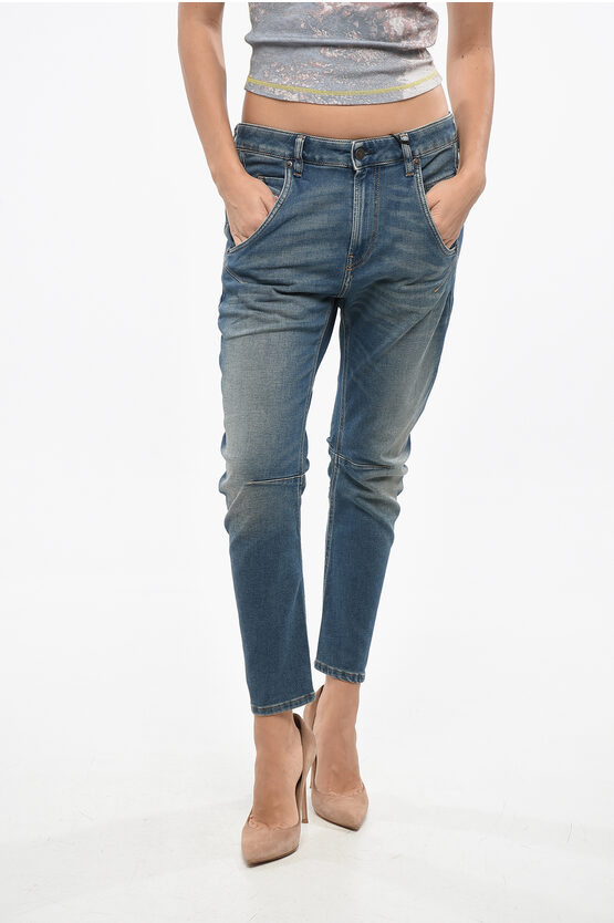 Diesel Stretch Denim Boyfriend Fit Fayza-ne Jogg Jeans 13cm In Blue