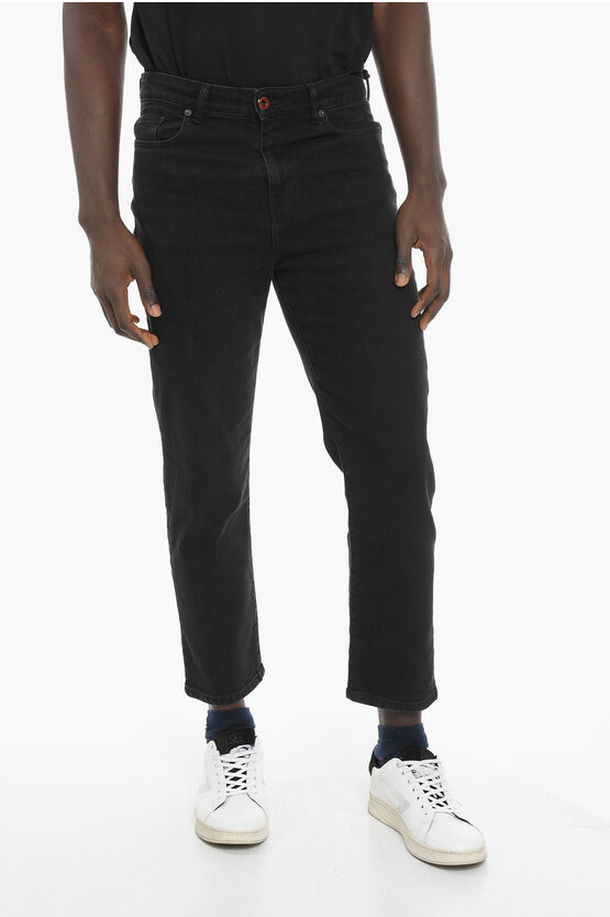 Vision Of Super Stretch Denim Jeans With Paint Splatter Detail 18cm In Black