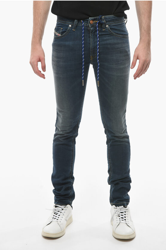 Diesel Stretch Denim Jeans With Visible Stitching