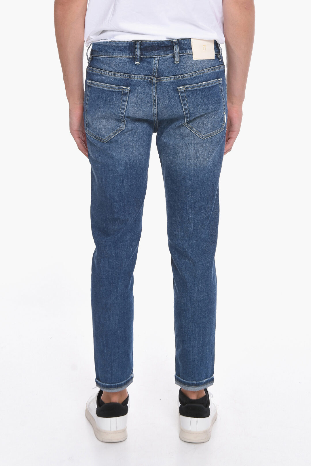 PT01 Stretch Denim REGGAE Jeans with Front Buttoning 16cm men