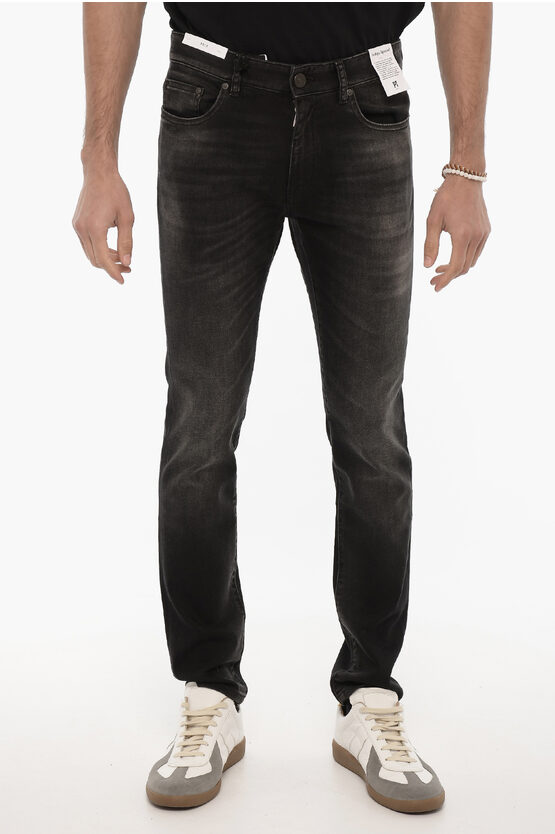 Pt01 Stretch Denim Skinny Fit Rock Jeans 16cm In Brown