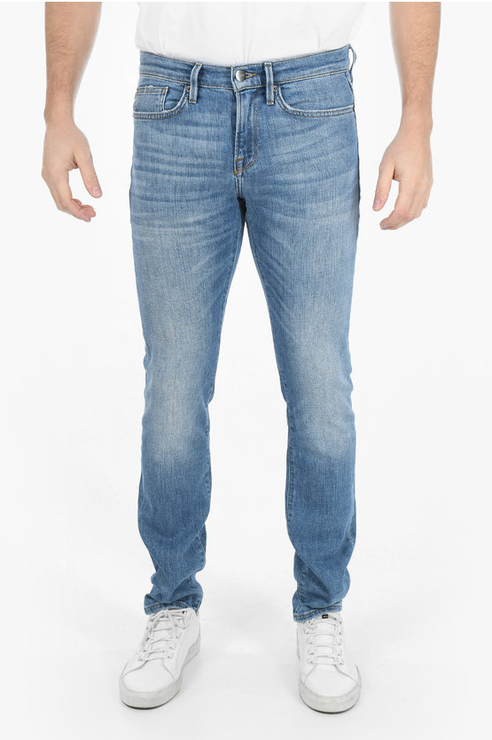 Frame Stretch Denim Slim Fit Jeans 17cm In Blue