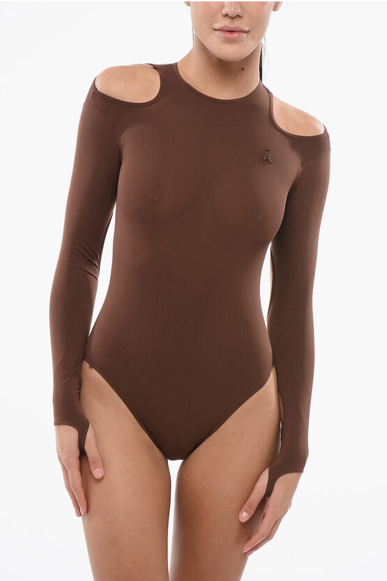 Andreädamo Stretch Fabric Bodysuit With Cut-out Details