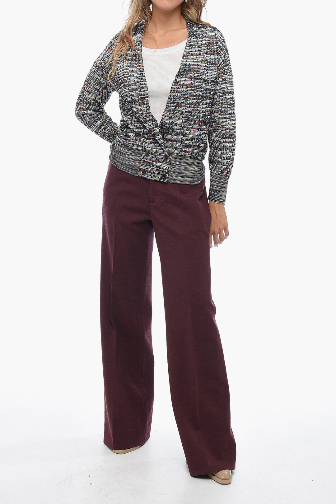 Waist Cinching Double-Breasted Cardigan main image 1