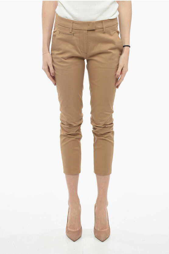 Dondup Stretch Fabric Perfect Chinos Pants In Beige