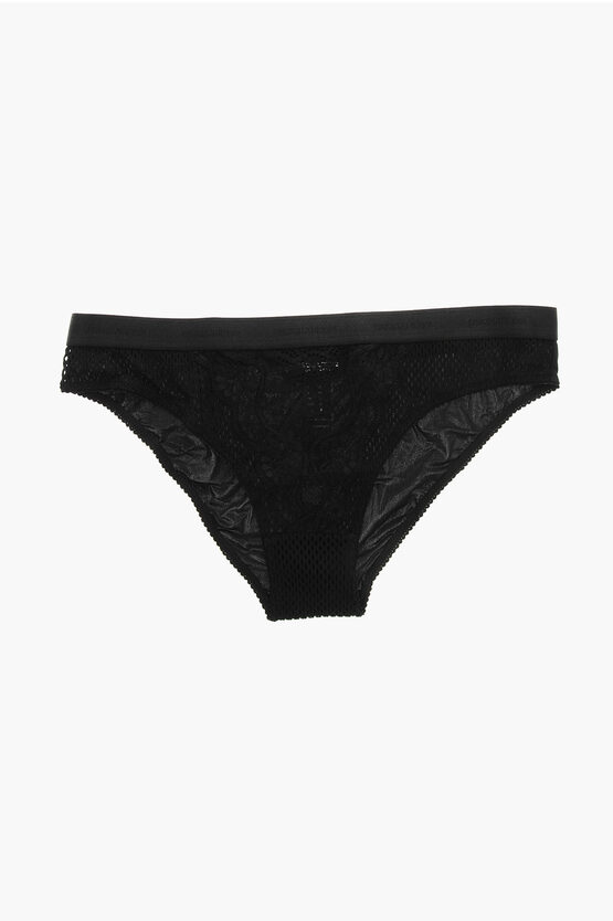 Dsquared2 Stretch Lace Briefs In Black