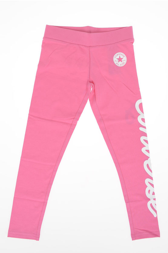 Converse Stretch Trousers With Logo In Pink