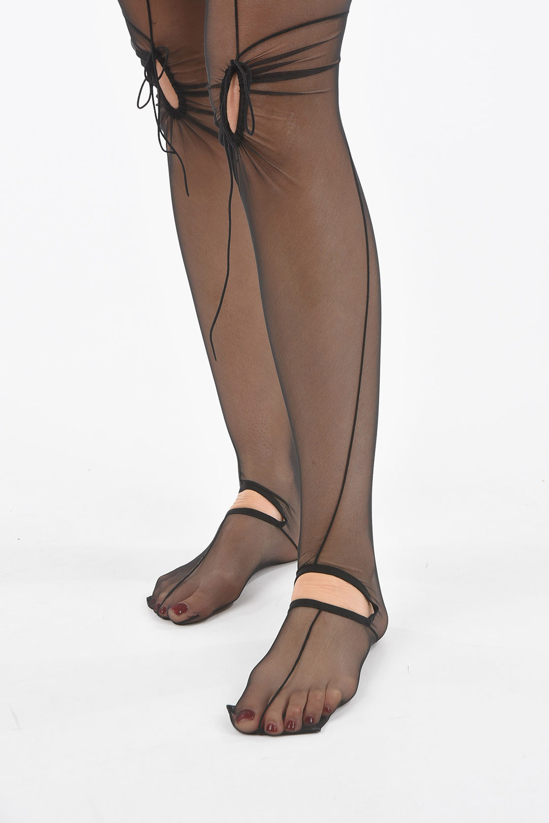 Nensi Dojaka Stretch Tulle High-wasited Tights Embellished with Strings and  Cut-out Detailing women - Glamood Outlet