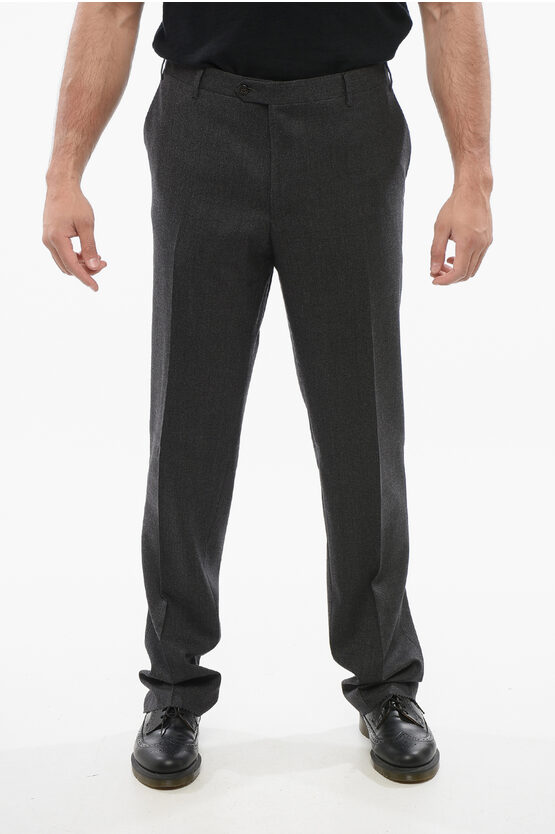 Corneliani Linen Blend Unlined Pants With Belt Loops