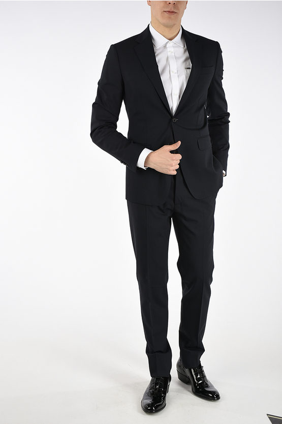 Dsquared2 Stretch Virgin Wool Suit In Black