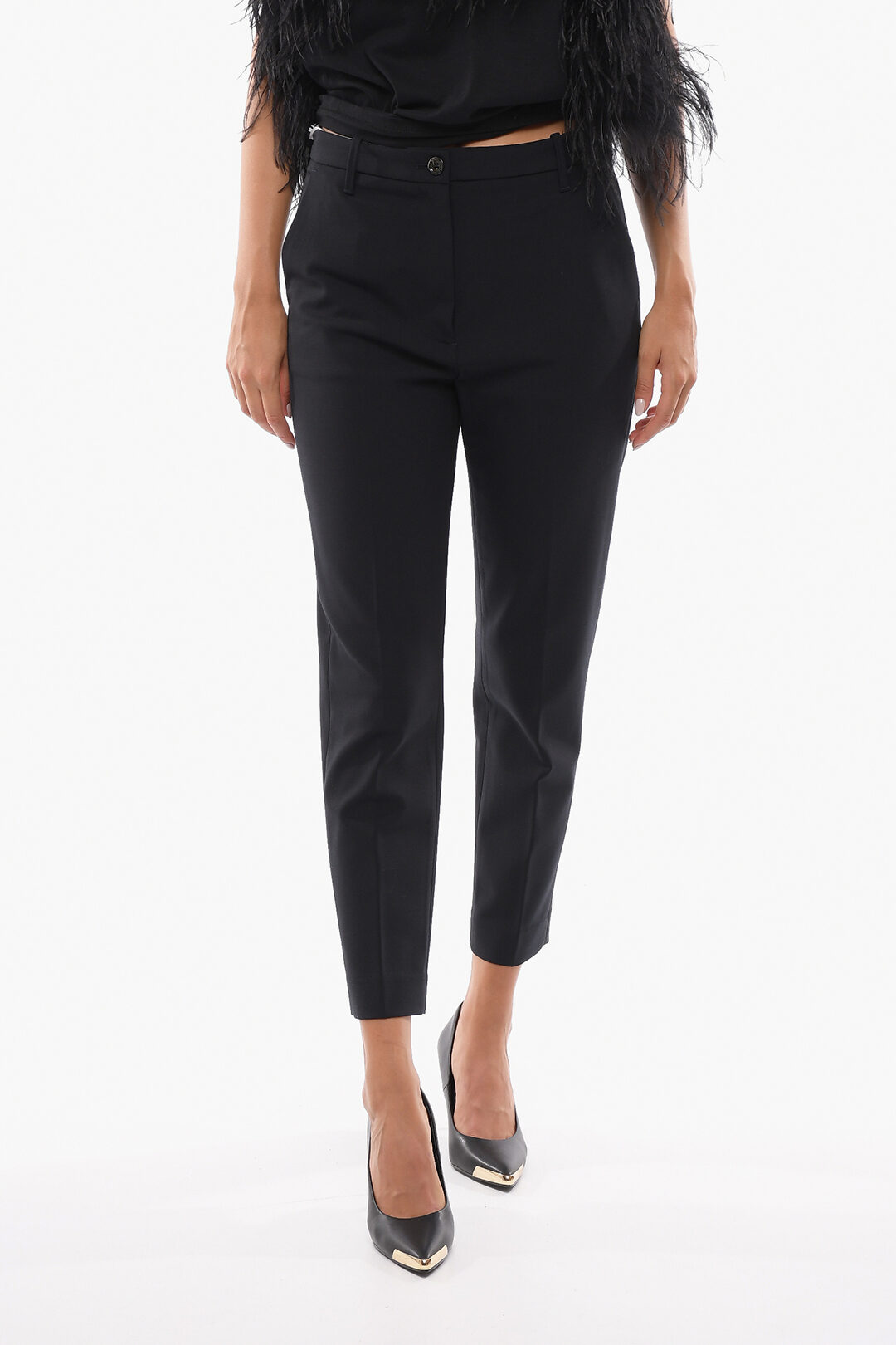 Matilda rib knit black pants main image 1