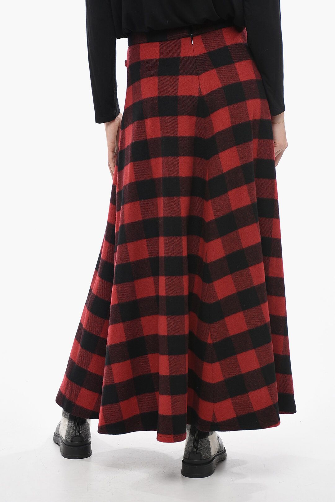 Woolrich Stretch Wool Skirt with Check Pattern women Woolrich Stretch Wool Skirt with Check Pattern women