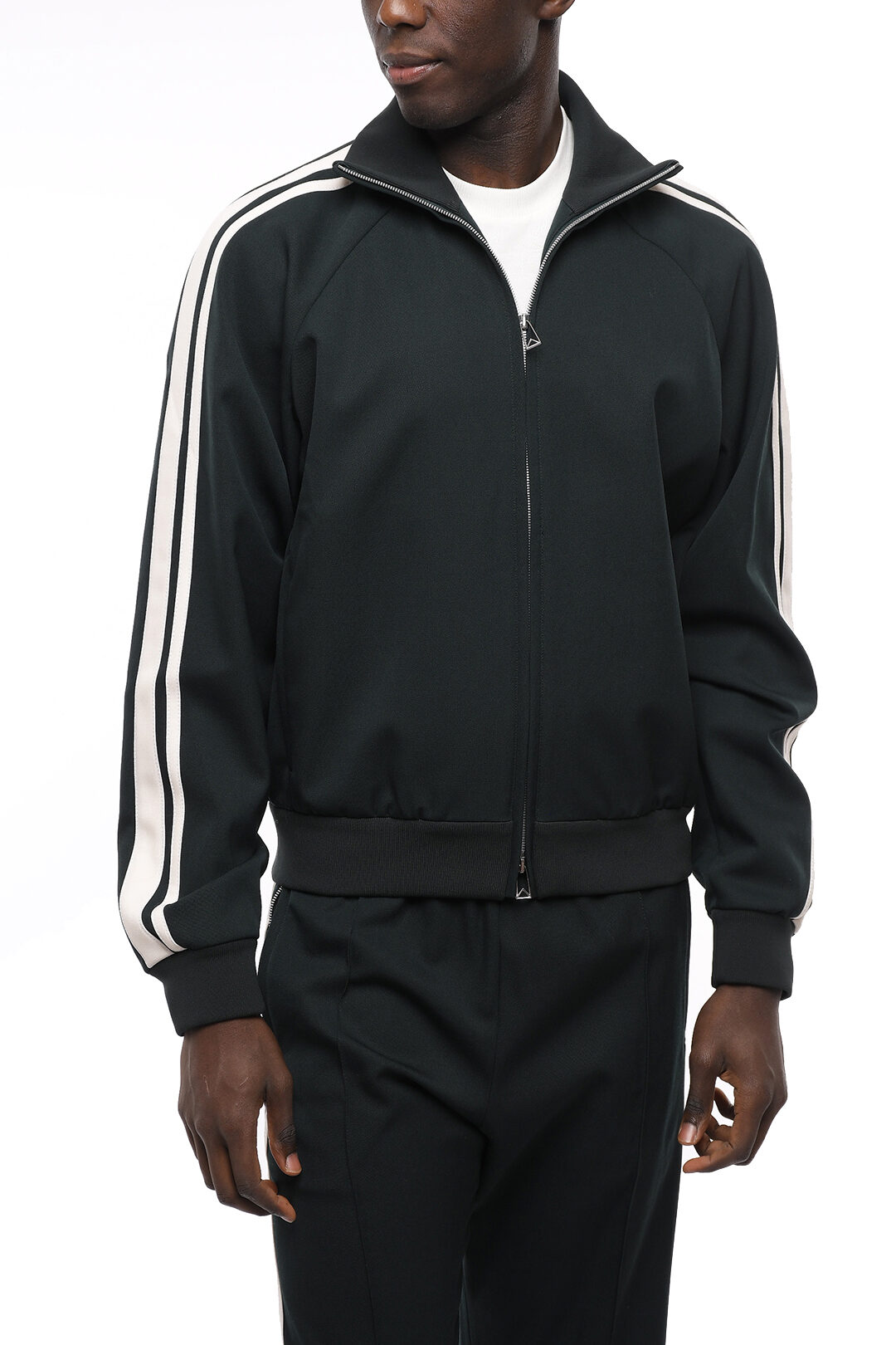 Bottega Veneta Stretch Wool Sweatshirt with Contrasting Bands men