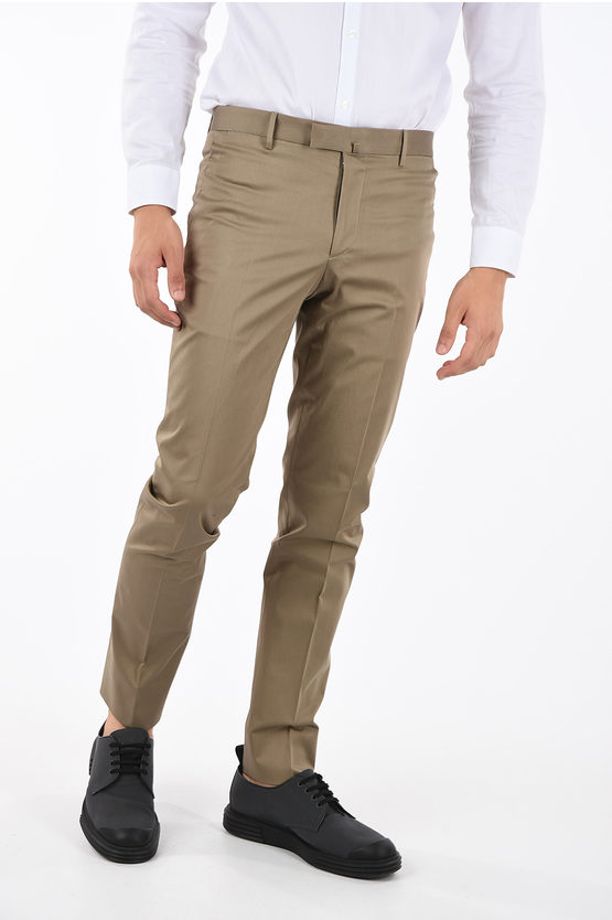 Corneliani Stretchy Cotton Academy Pants In Green