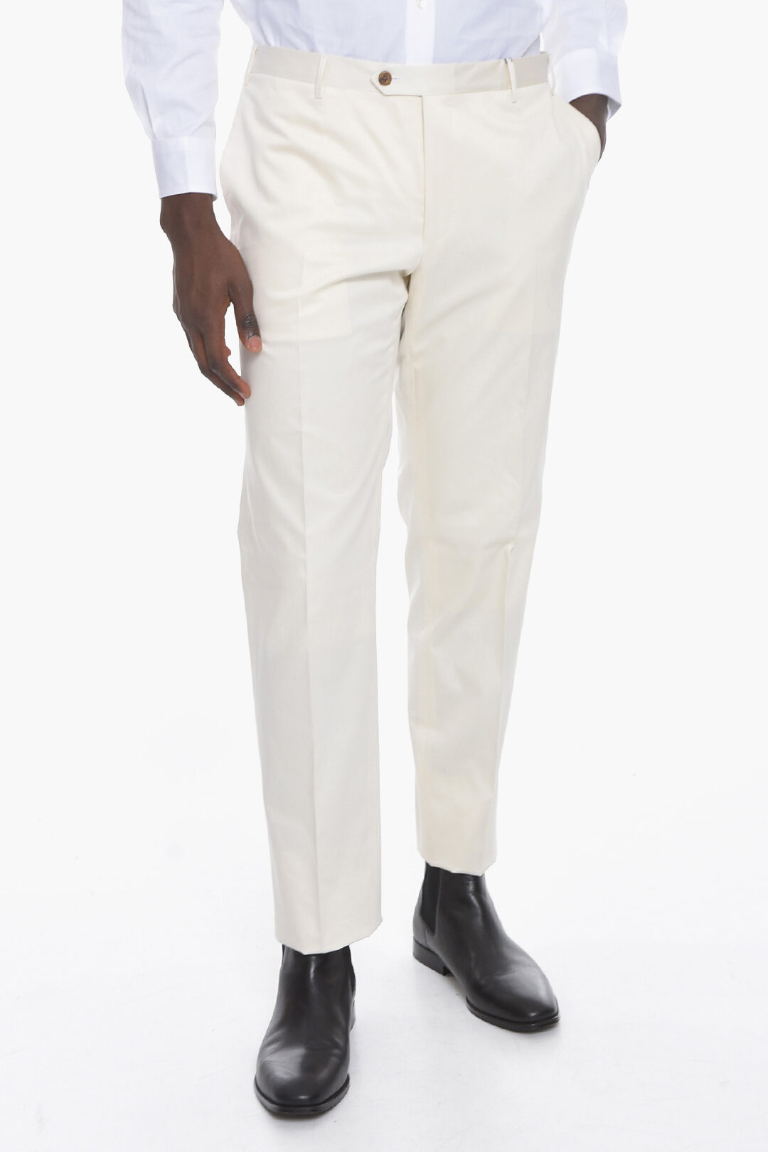 Corneliani Stretchy-cotton ACADEMY Straight-leg Pants men - Glamood Outlet