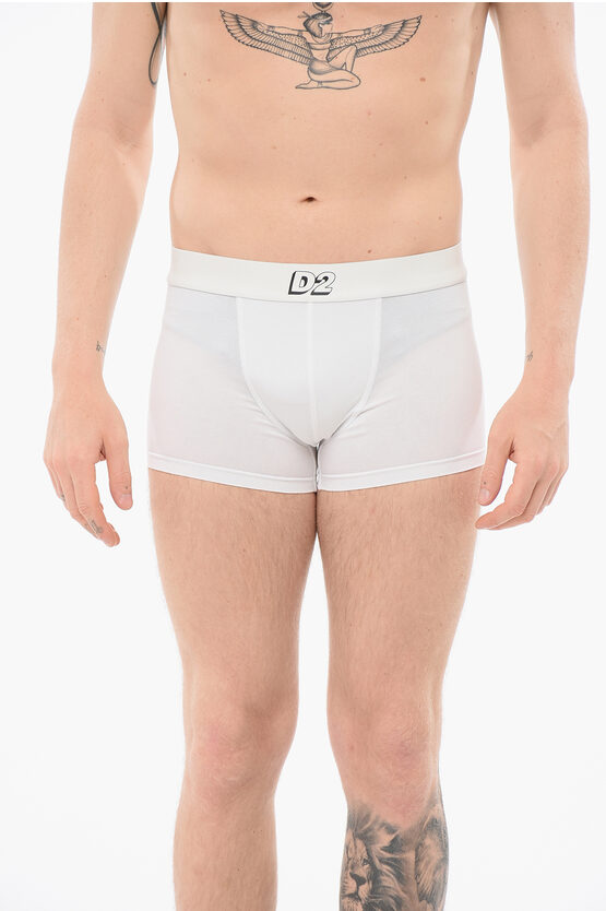 Dsquared2 Stretchy D2 Boxer In White