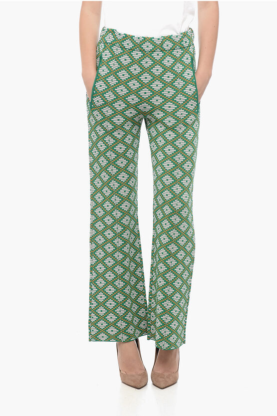 DODO BAR OR STRETCHY HIGH-WAIST PANTS WITH GEOMETRIC MOTIF 