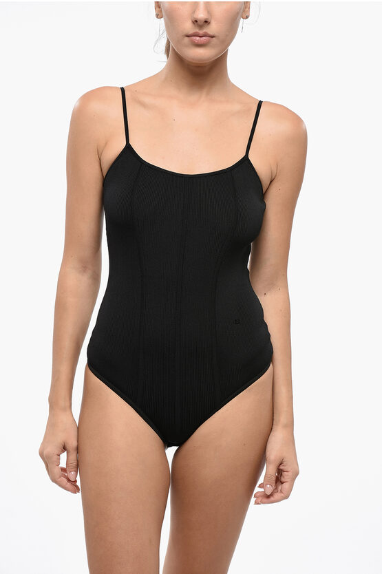 Celine Stretchy Knitted Bodysuit Grösse S In Black