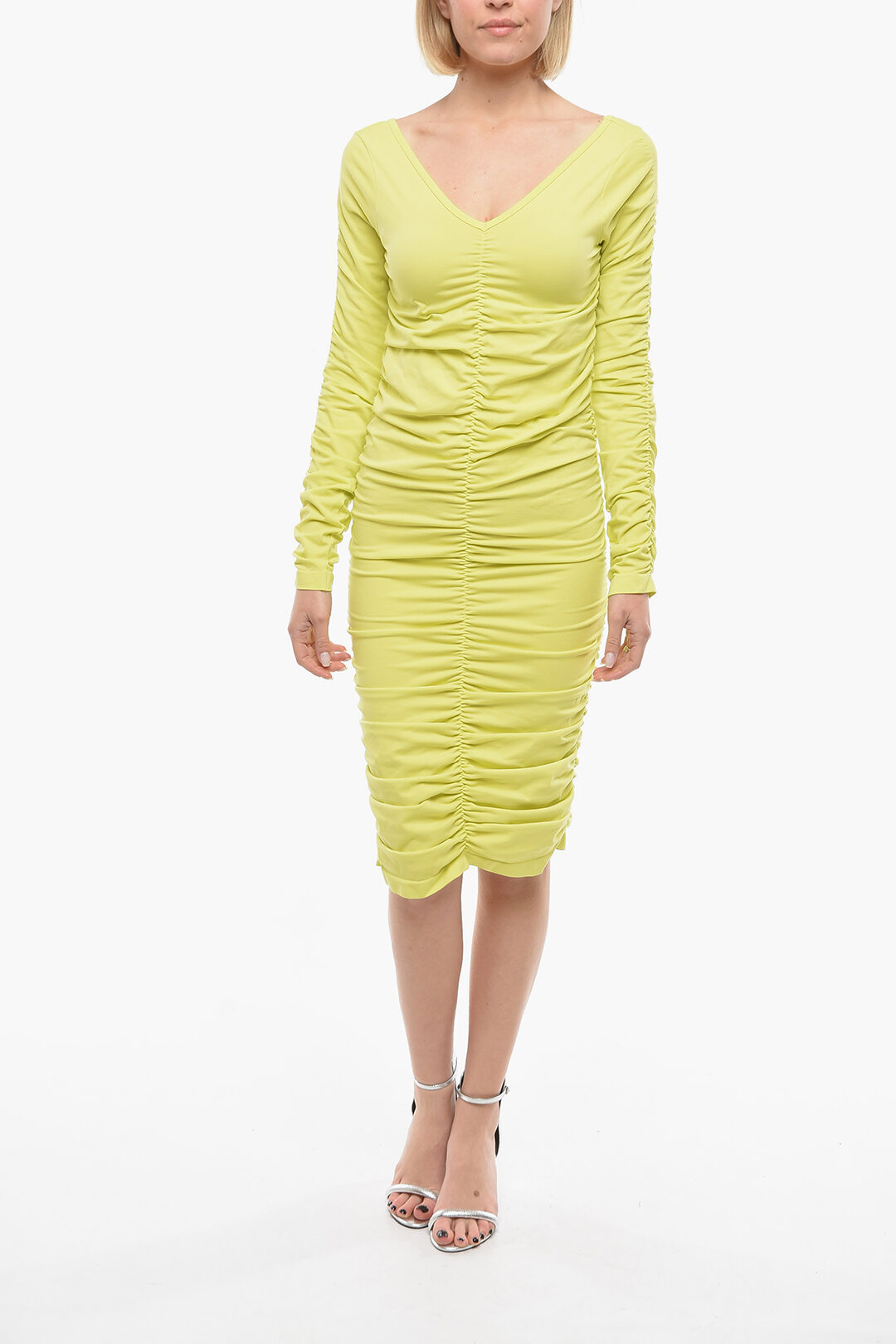 Helmut lang ruched dress sale