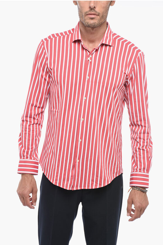 BRIAN DALES STRETCHY SHIRT WITH STRIPED PATTERN