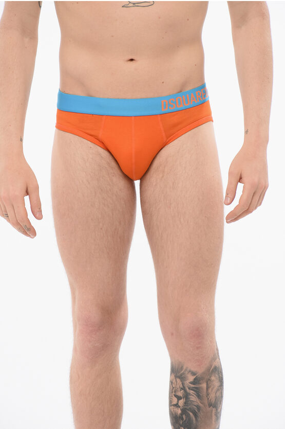 Dsquared2 Stretchy Slip With Logoed Contrasting Waistband