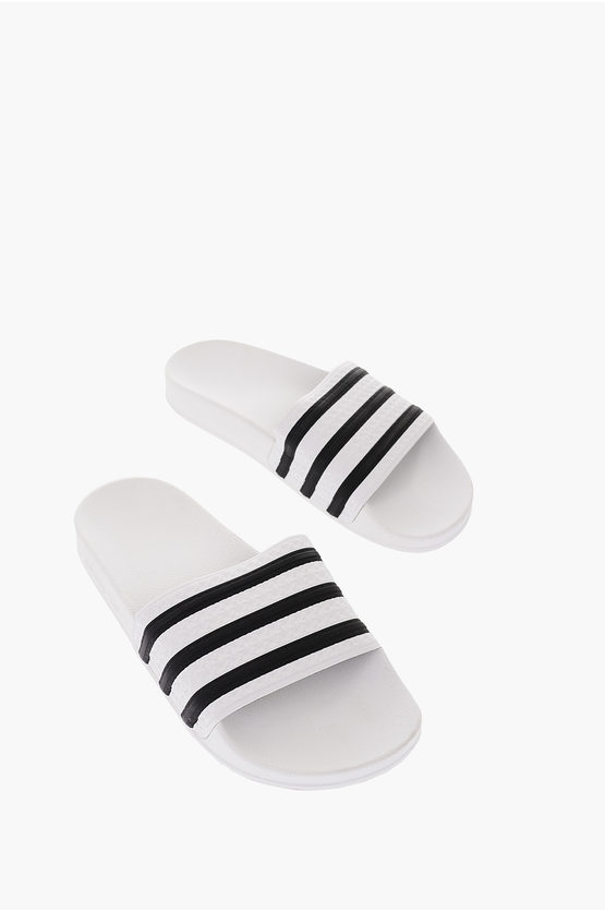 striped adidas slides