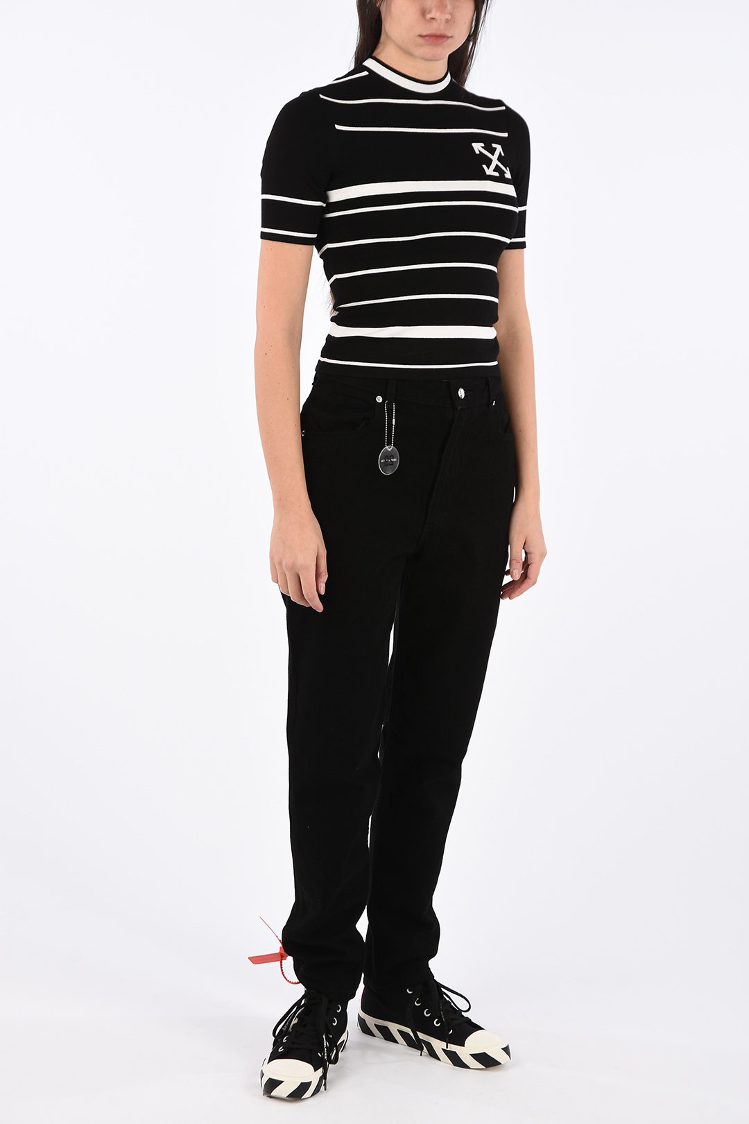 Off-White Arrows striped shirt - Black