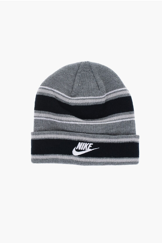 Striped Beanie and Glovers Set