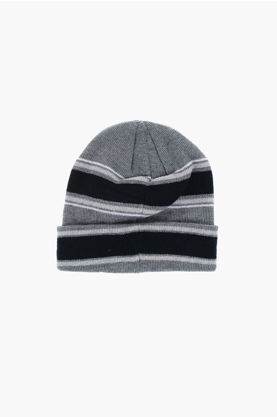 Striped Beanie and Glovers Set