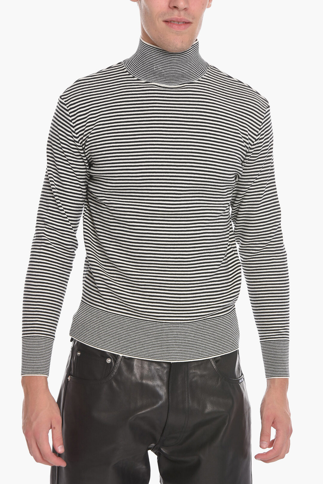 Haversack Striped Cotton Turtleneck Sweater men Glamood Outlet