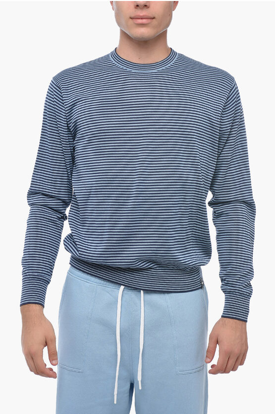 Shop Aspesi Striped Crewnwck Pullover