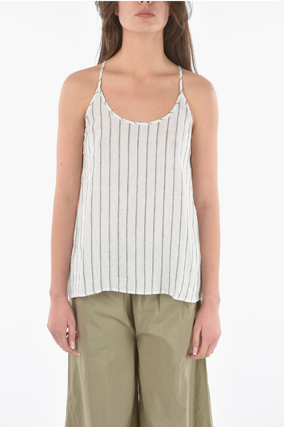Woolrich Striped Flax Top In White