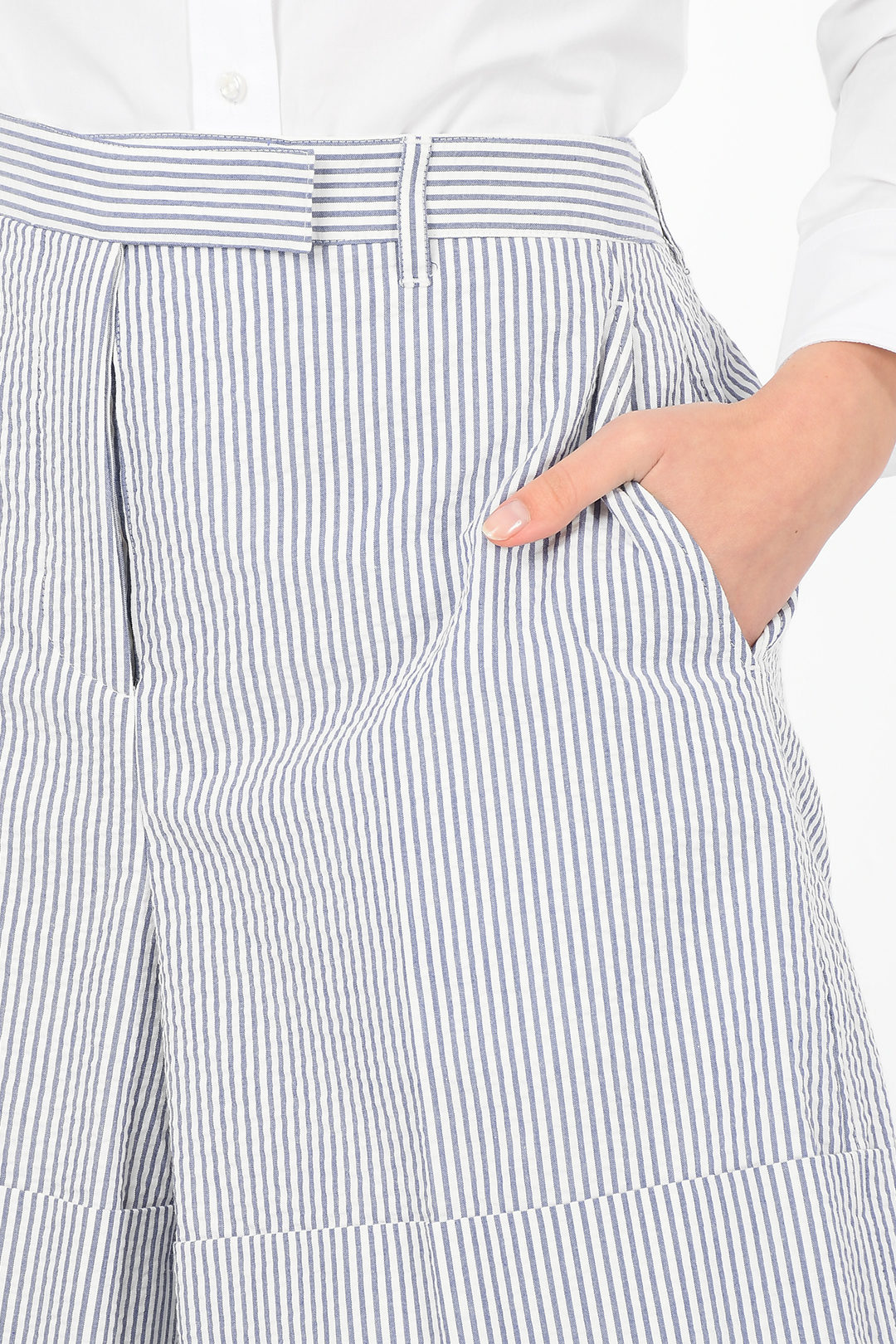 Thom Browne Striped High-Waist Shorts women - Glamood Outlet