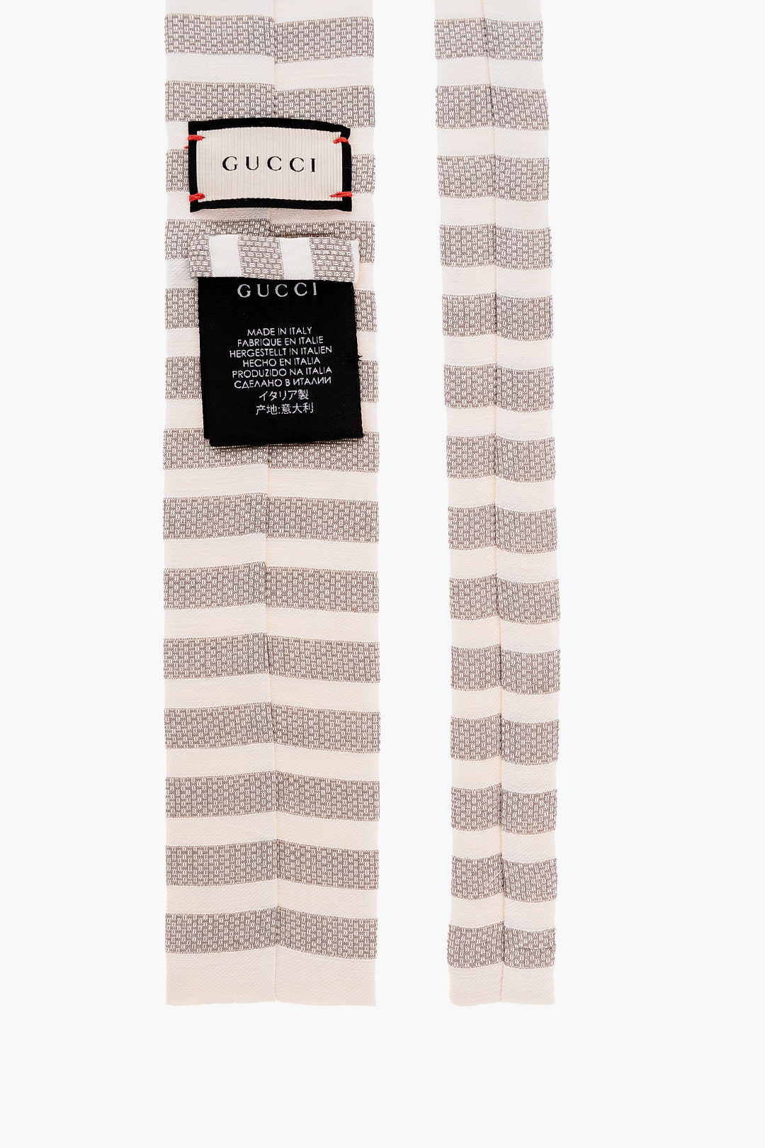 Gucci Striped Linen and Silk Square Tie men - Glamood Outlet