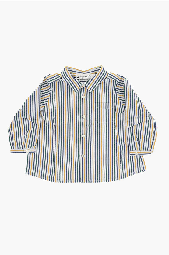 BONPOINT STRIPED MALO SHIRT WITH BREAST POCKET