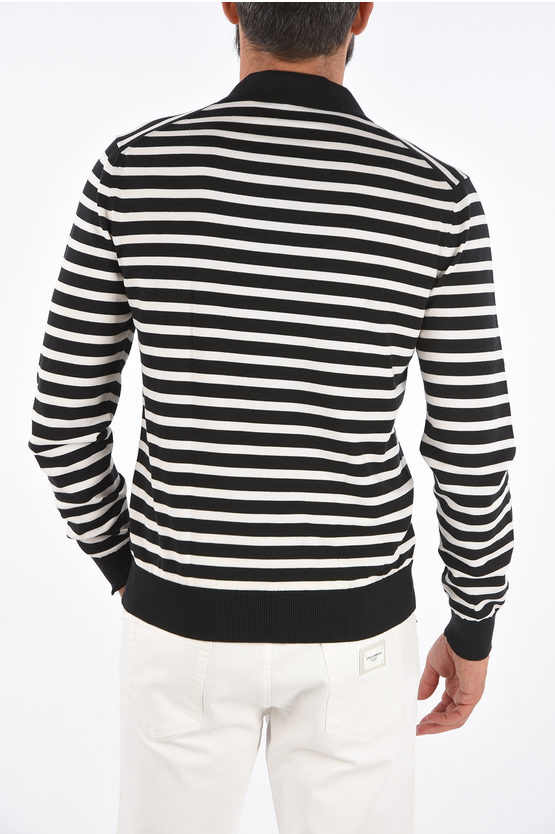 Dolce & Gabbana striped polo shirt without button men Glamood Outlet