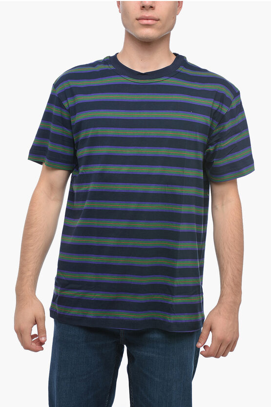 HOWLIN'｜SHORT-SLEEVED ROUND NECK T-SHIRTS (Fons Summer Howlin' Striped Short Sleeved T-shirt In Blue | ModeSens