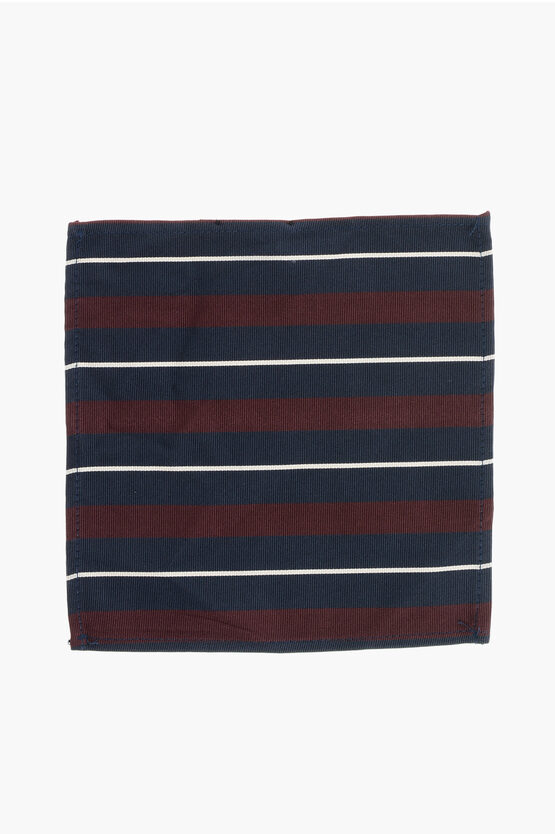 Dsquared2 Striped Silk And Cotton Pocket Square