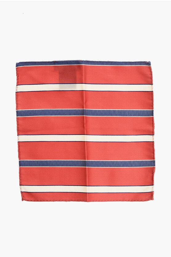 Dsquared2 Striped Silk Blend Pocket Square