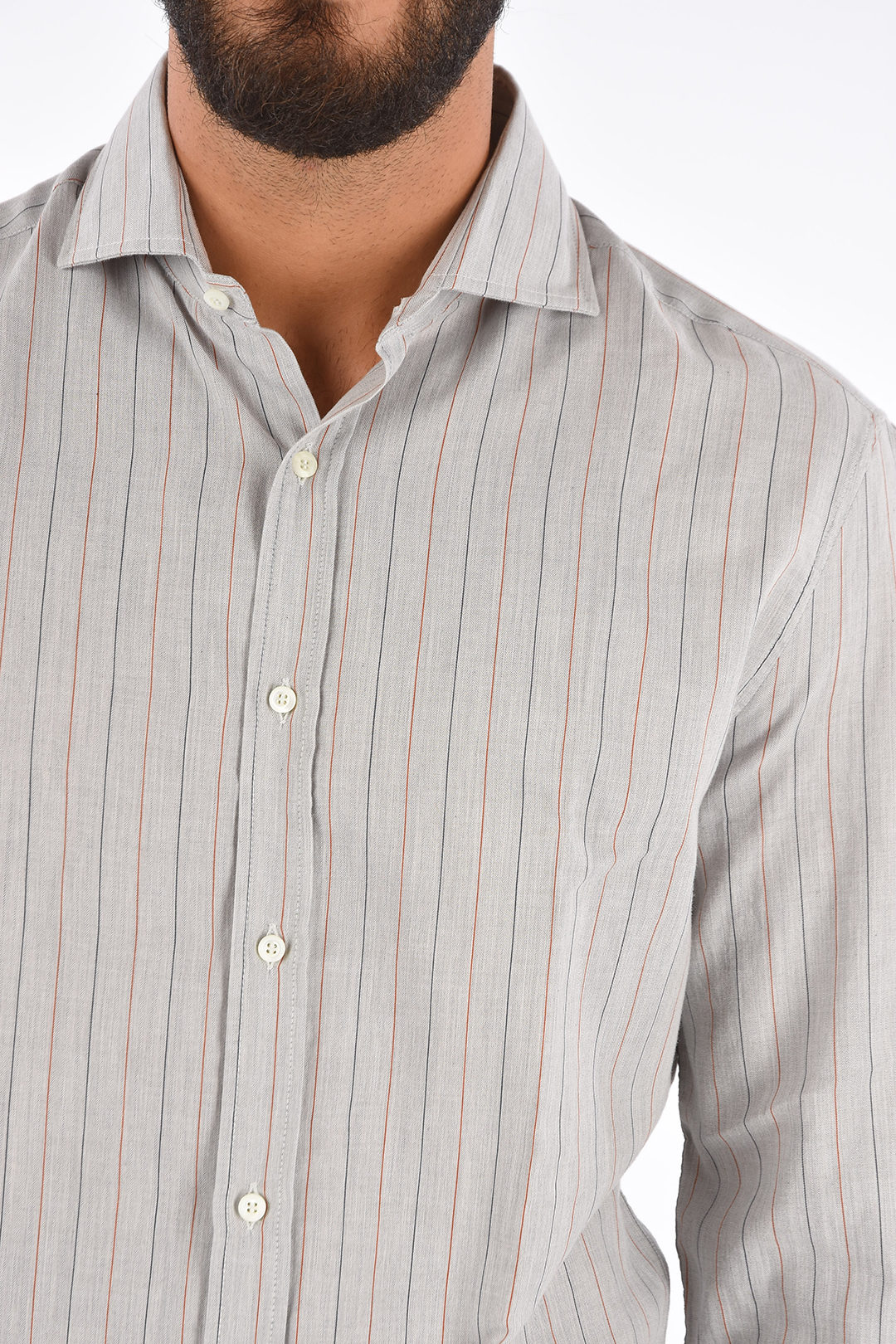 Striped Slim Fit Classic Collar Shirt