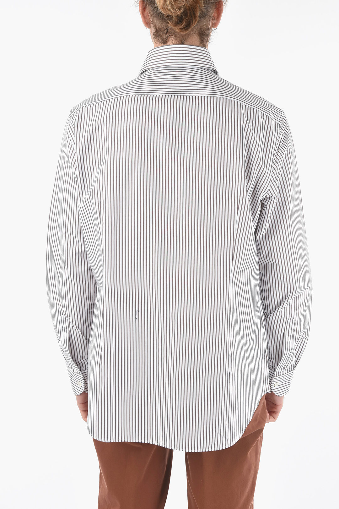 Corneliani Striped Spread Collar Shirt men - Glamood Outlet