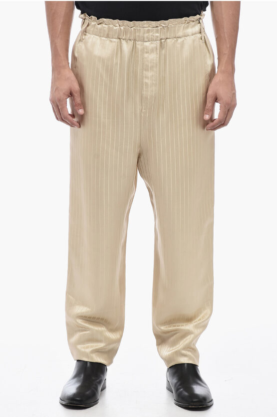 Saint Laurent Stripped Tailoring Pants With Drawstring