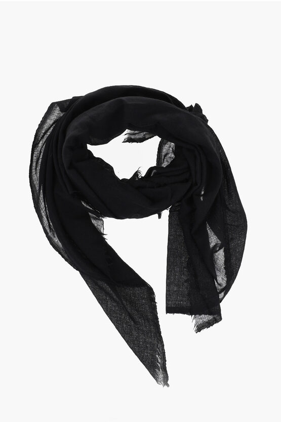 Rick Owens Strobe Cashmere Blend Emily Mega Scarf In Black