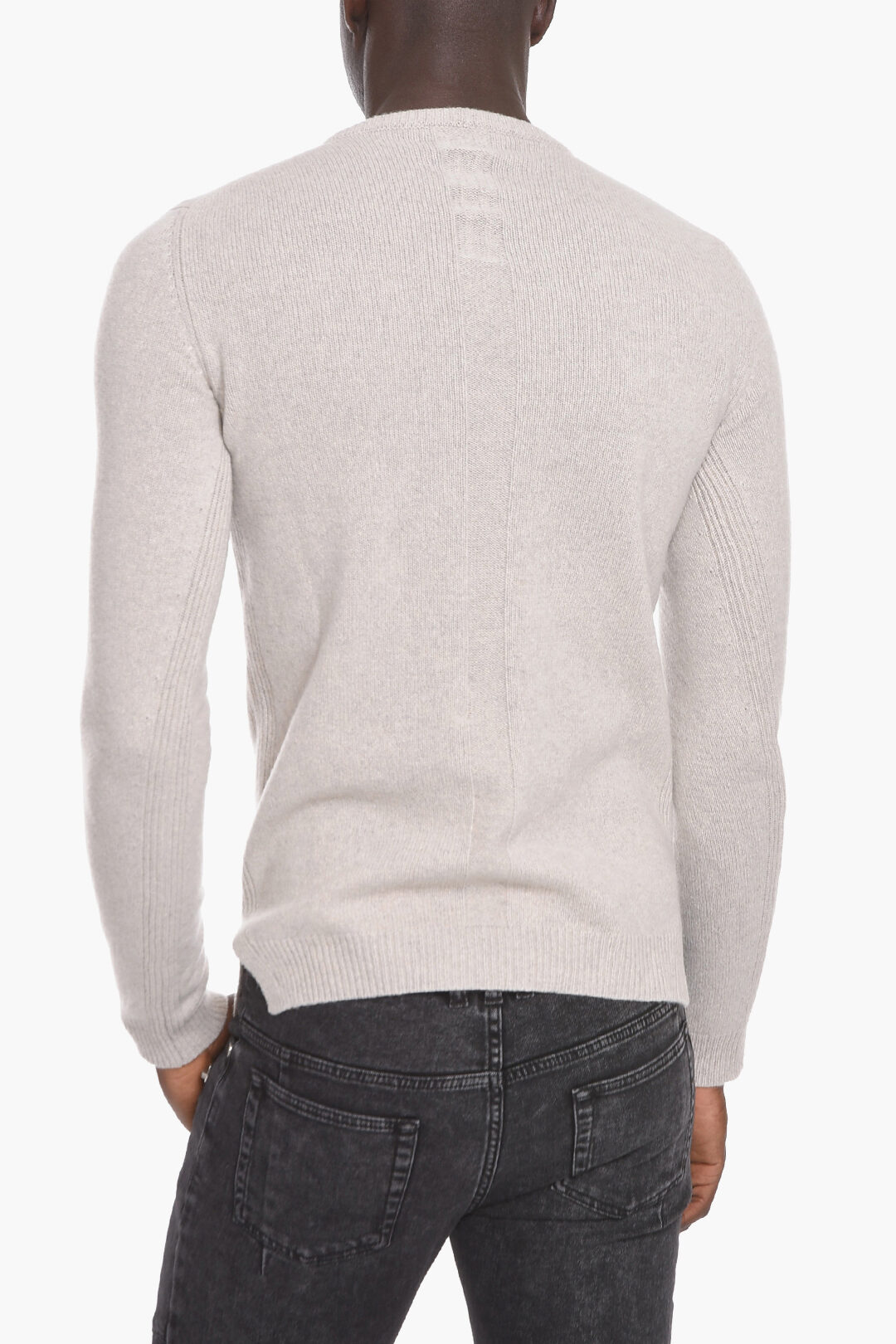 Rick Owens STROBE Crew Neck Cashmere Blend Sweater men - Glamood Outlet