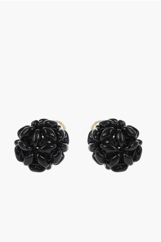 Simone Rocha Stud Earrings With Round Floral Effect Design