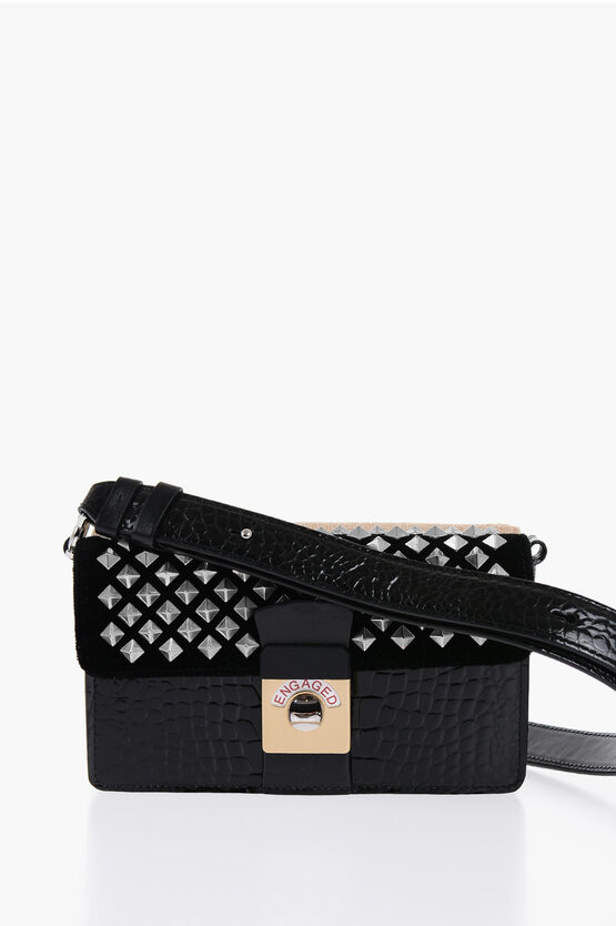 MAISON MARGIELA STUDDED BICOLOR CROSSBODY BAG