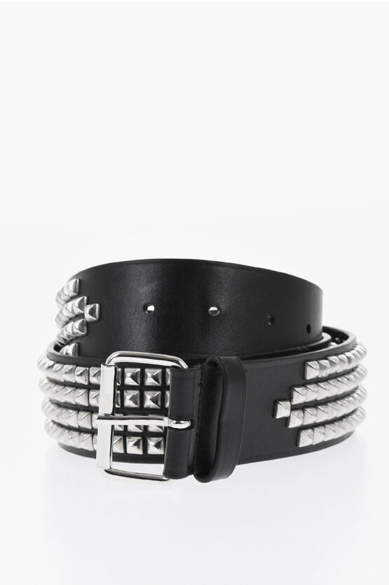 Dsquared2 Studded Leather Belt 45mm Grösse 95