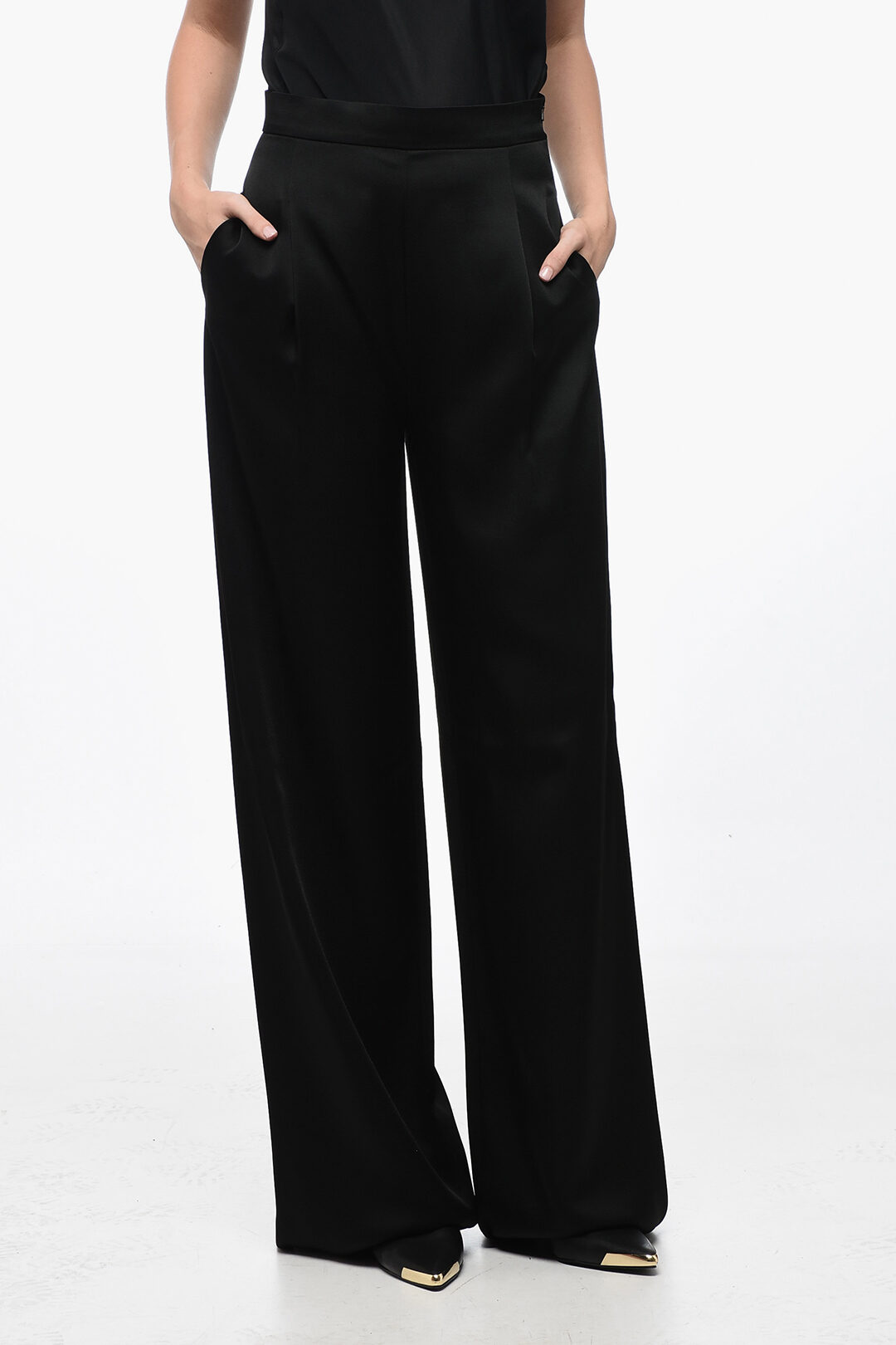 Max Mara STUDIO Single-pleated PALLIDA Satin Pants women