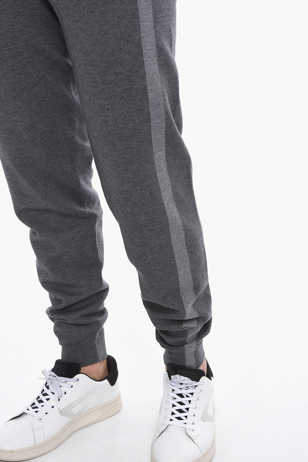 Corneliani STYLE & FREEDOM Contrasting Band Knitted Sweatpants men ...